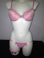 Lenceria con piedras rosa. Ref: 1