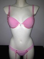 Lenceria con piedras rosa. Ref: 7